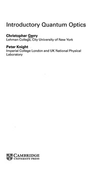 Cover of Introductory quantum optics by C. C. Gerry