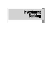 Cover of Investment banking by Joshua Rosenbaum