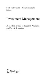 Front cover of Investment Management by Chandrasekhar Krishnamurti