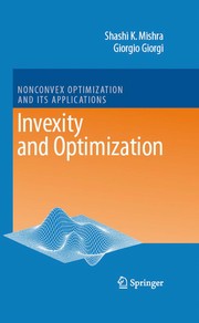 Cover of Invexity and optimization by Shashi Kant Mishra