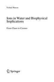 Front cover of Ions in Water and Biophysical Implications by Yizhak Marcus