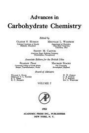 Cover of Advances in carbohydrate chemistry by Claude S. Hudson
