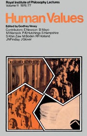 Front cover of Human values by Godfrey Norman Agmondisham Vesey