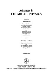 Front cover of Advances in Chemical Physics by Ilya Prigogine
