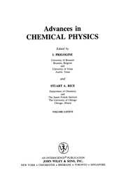 Front cover of Advances in chemical physics by Ilya Prigogine