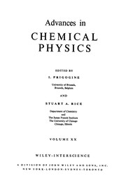 Front cover of Advances in chemical physics by Ilya Prigogine