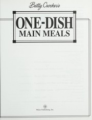Cover of Betty Crocker's One Dish Main Meals, Franklin Roaster Edition by Crocker
