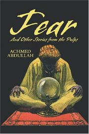 Front cover of FEAR and Other Stories from the Pulps by Achmed Abdullah