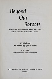 Cover of Beyond our borders by William Hildebrand