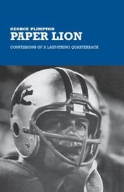 Cover of Paper Lion by George Plimpton