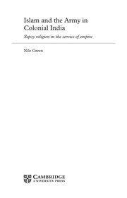 Front cover of Islam and the army in colonial India by Nile Green