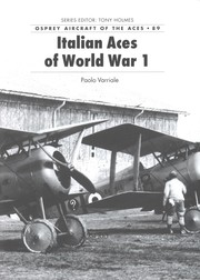 Front cover of Italian Aces of World War 1 by Paolo Varriale