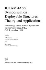 Front cover of IUTAM-IASS Symposium on Deployable Structures: Theory and Applications by S. Pellegrino