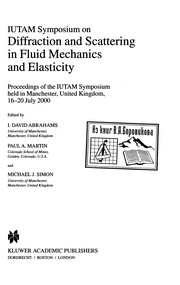 Front cover of IUTAM Symposium on Diffraction and Scattering in Fluid Mechanics and Elasticity by I. David Abrahams