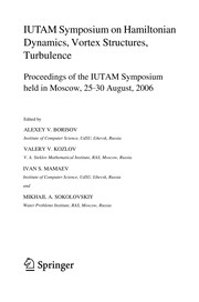 Front cover of IUTAM Symposium on Hamiltonian Dynamics, Vortex Structures, Turbulence by A. V. Borisov