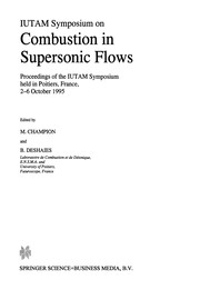 Front cover of IUTAM Symposium on Combustion in Supersonic Flows by M. Champion