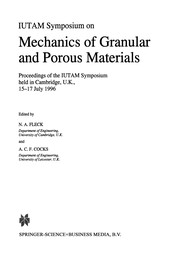 Front cover of IUTAM Symposium on Mechanics of Granular and Porous Materials by N. A. Fleck