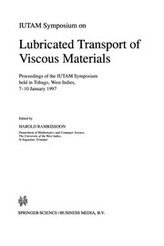 Front cover of IUTAM Symposium on Lubricated Transport of Viscous Materials by Harold Ramkissoon