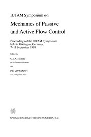 Front cover of Iutam Symposium on Mechanics of Passive and Active Flow Control by G. E. A. Meier