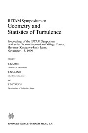 Front cover of IUTAM Symposium on Geometry and Statistics of Turbulence by Tsutomu Kambe