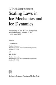 Front cover of IUTAM Symposium on Scaling Laws in Ice Mechanics and Ice Dynamics by J. P. Dempsey