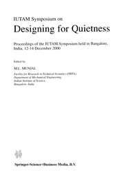 Front cover of IUTAM Symposium on Designing for Quietness by M. L. Munjal
