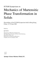 Front cover of IUTAM Symposium on Mechanics of Martensitic Phase Transformation in Solids by Q. P. Sun