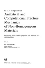 Front cover of IUTAM Symposium on Analytical and Computational Fracture Mechanics of Non-Homogeneous Materials by B. L. Karihaloo