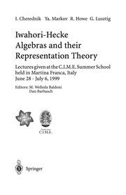 Front cover of Iwahori-Hecke algebras and their representation theory by Ivan Cherednik