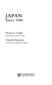Front cover of Japan since 1980 by Thomas F. Cargill