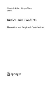 Cover of Justice and Conflicts by Elisabeth Kals