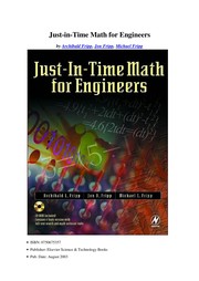 Front cover of Just-in-time math for engineers by Archibald L Fripp