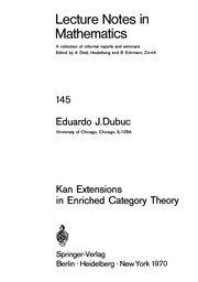 Front cover of Kan extensions in enriched category theory by Eduardo J. Dubuc