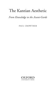 Cover of The Kantian aesthetic by Paul Crowther