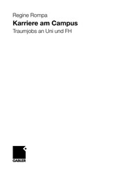 Front cover of Karriere am Campus by Regine Rompa