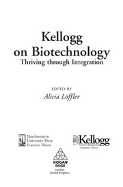 Front cover of Kellogg on biotechnology by Alicia Loffler