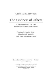 Cover of Kindness of others by Jampa Tegchok Geshe