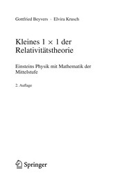Front cover of Kleines 1 x 1 der Relativitätstheorie by Gottfried Beyvers