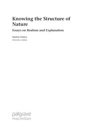 Front cover of knowing the structure of nature : essays on realism and explanation by Stathis Psillos