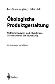 Front cover of Ökologische Produktgestaltung by Lutz Schimmelpfeng