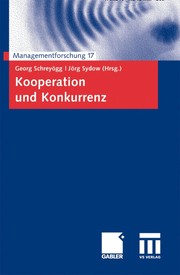 Front cover of Kooperation und Konkurrenz by Georg Schreyögg