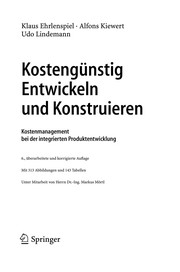 Front cover of Kostengünstig entwickeln und konstruieren by Klaus Ehrlenspiel