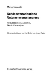 Front cover of Kundenwertorientierte Unternehmenssteuerung by Marius Lissautzki