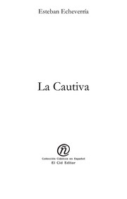Cover of La cautiva by Esteban Echeverría