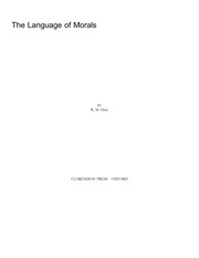 Front cover of The language of morals by Hare, R. M.