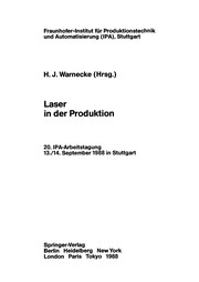 Cover of Laser in der Produktion by Hans-Jürgen Warnecke