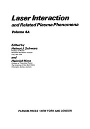 Cover of Laser Interaction and Related Plasma Phenomena by Helmut J. Schwarz