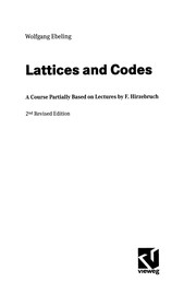 Front cover of Lattices and Codes by Wolfgang Ebeling