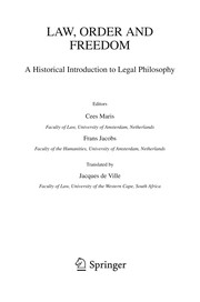 Front cover of Law, order and freedom by C. W. Maris