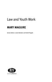 Front cover of Law and Youth Work by Mary Maguire